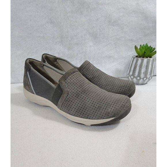 Dansko Halle Womens Gray Flat Slip On Faux Suede‎ Upper Comfort Shoes Size 39 - Picture 3 of 10